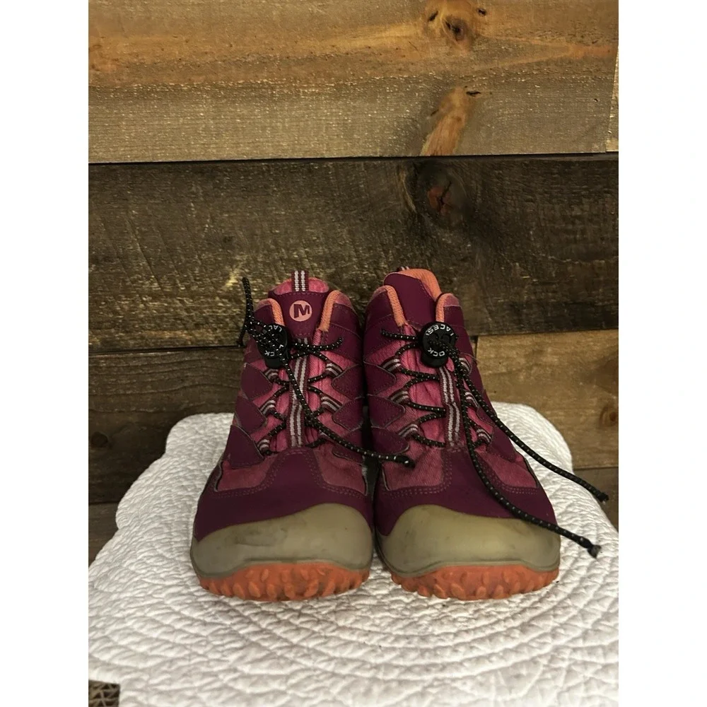 Merrell Chameleon 7 Access Mid Waterproof Hiking Boots‎ Berry Size 4.5